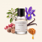 Guilty Flame eau de parfum van Everscense met de noten oranjebloesem, roze peper, nootmuskaat, iris en vanille en een druppel honing