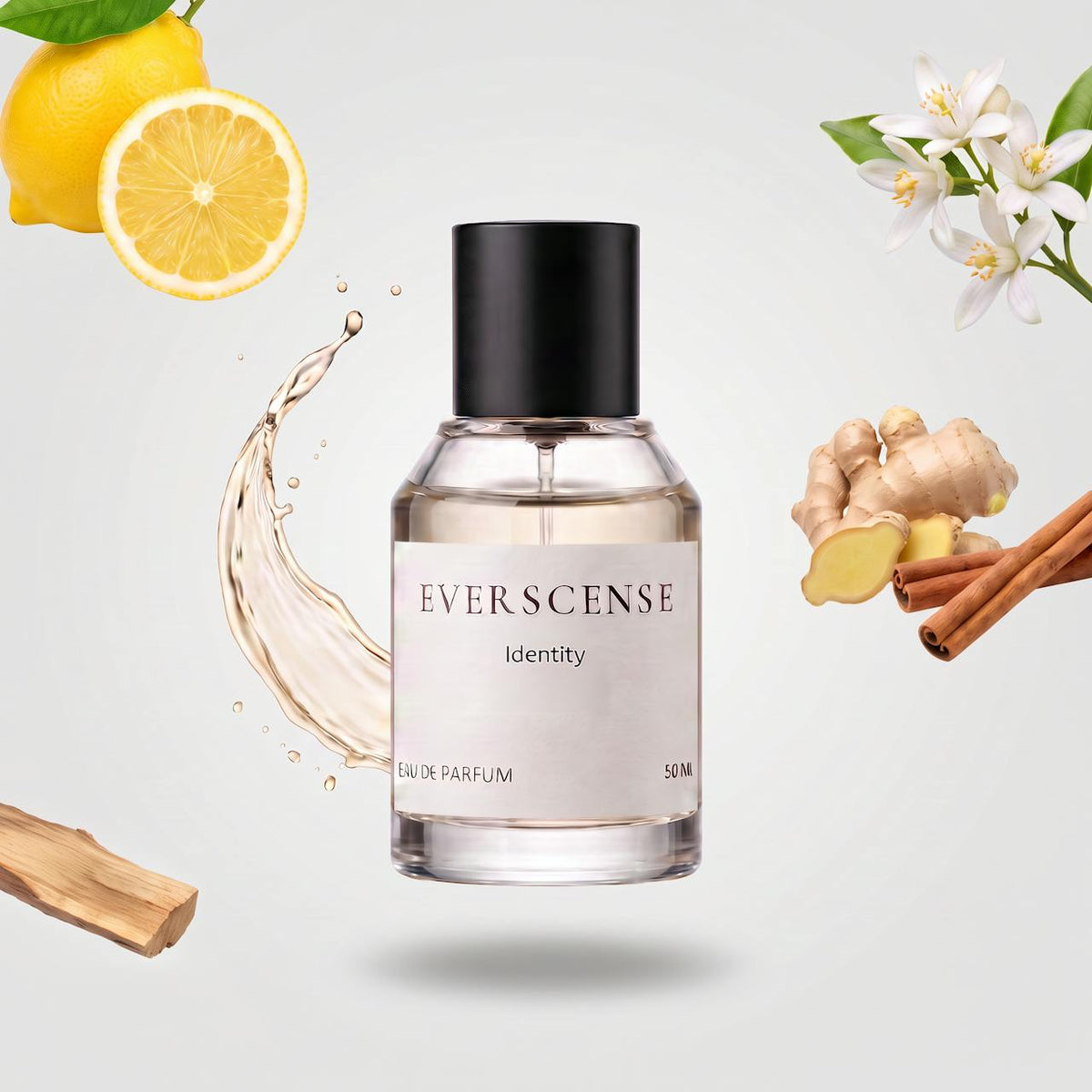 Identity eau de parfum 50ml met citroen, oranjebloesem, gember en kaneel