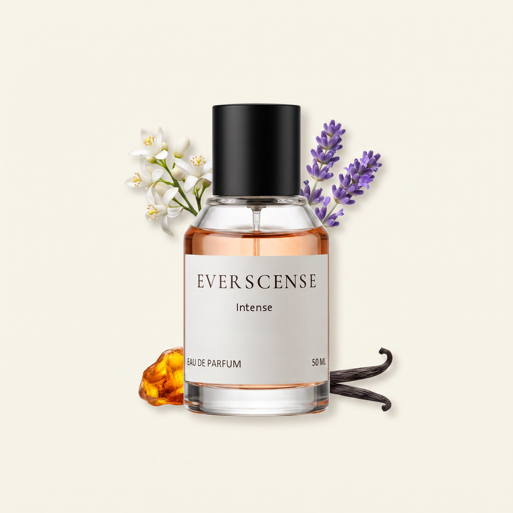 Intense eau de parfum van Everscense met oranjebloesem, lavendel, vanille en amber