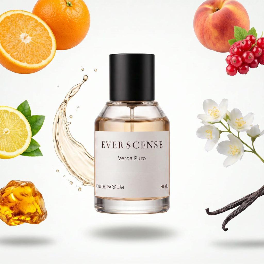 Verda Puro eau de parfum 50ml met sinaasappel, citroen, perzik, jasmijn, amber en vanille