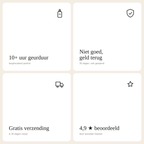 Everscense voordelen — 10+ uur geurduur, niet goed geld terug, gratis verzending, 4,9 sterren